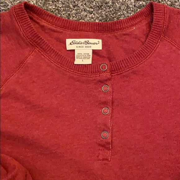 Eddie Bauer Rust Sweater- Large - Picture 3 of 6